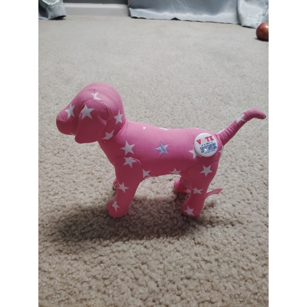 Victoria's Secret PINK Plush Dog Stars Vote PINK